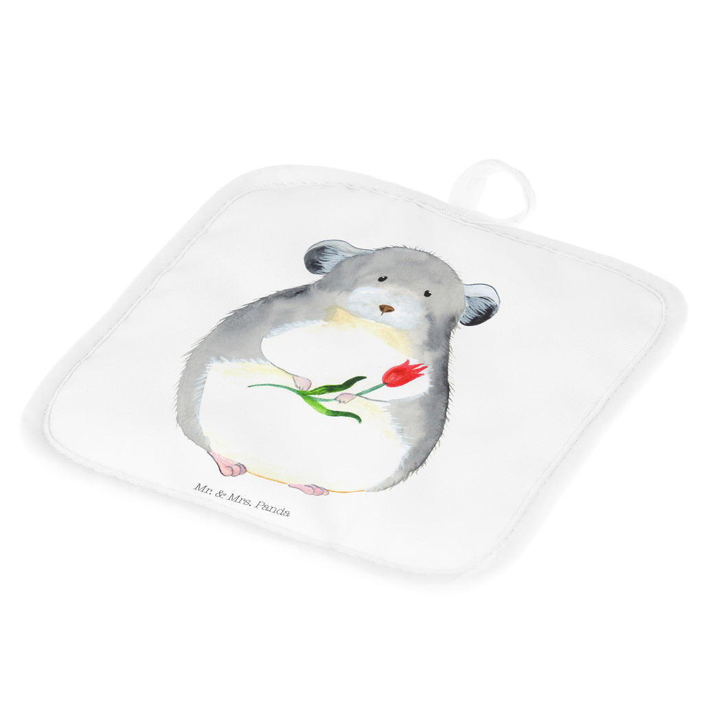 2er Set Topflappen  Chinchilla mit Blume Topflappen, Topfuntersetzer, Ofenhandschuh, Topflappen Set, Topflappen lustig, Topflappen mit Spruch, Tiermotive, Gute Laune, lustige Sprüche, Tiere, Chinchilla, Chinchillas, Liebeskummer, Kummer, Depressionen, traurig sein, Chaos, Glücklichsein, Büro, Büroalltag