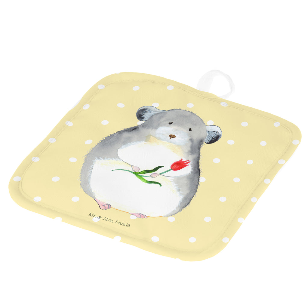 2er Set Topflappen  Chinchilla mit Blume Topflappen, Topfuntersetzer, Ofenhandschuh, Topflappen Set, Topflappen lustig, Topflappen mit Spruch, Tiermotive, Gute Laune, lustige Sprüche, Tiere, Chinchilla, Chinchillas, Liebeskummer, Kummer, Depressionen, traurig sein, Chaos, Glücklichsein, Büro, Büroalltag