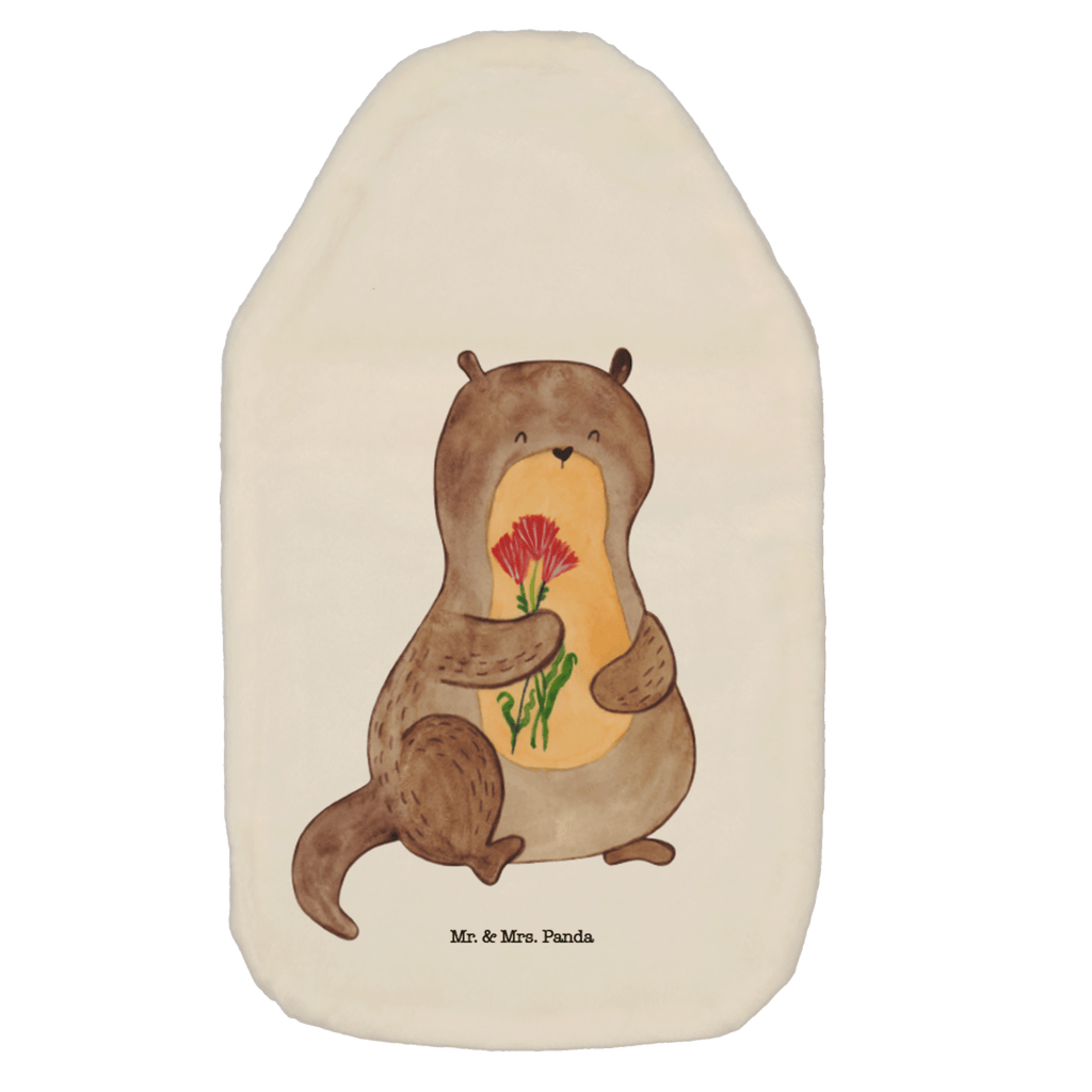 Wärmflasche Otter Blumenstrauß Wärmekissen, Kinderwärmflasche, Körnerkissen, Wärmflaschenbezug, Wärmflasche mit Bezug, Otter, Fischotter, Seeotter, Otter Seeotter See Otter