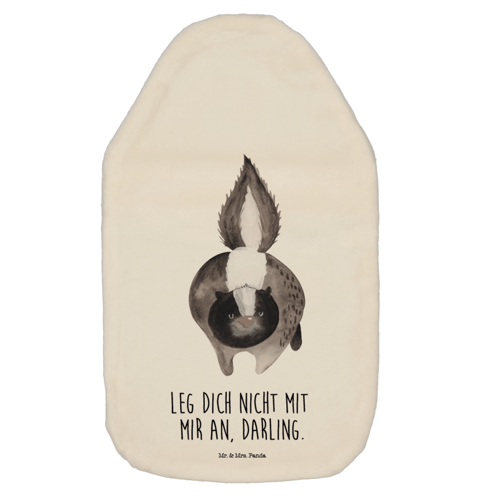 Wärmflasche Stinktier Angriff Wärmekissen, Kinderwärmflasche, Körnerkissen, Wärmflaschenbezug, Wärmflasche mit Bezug, Stinktier, Skunk, Wildtier, Raubtier, Stinker, Stinki, wütend, Drohung