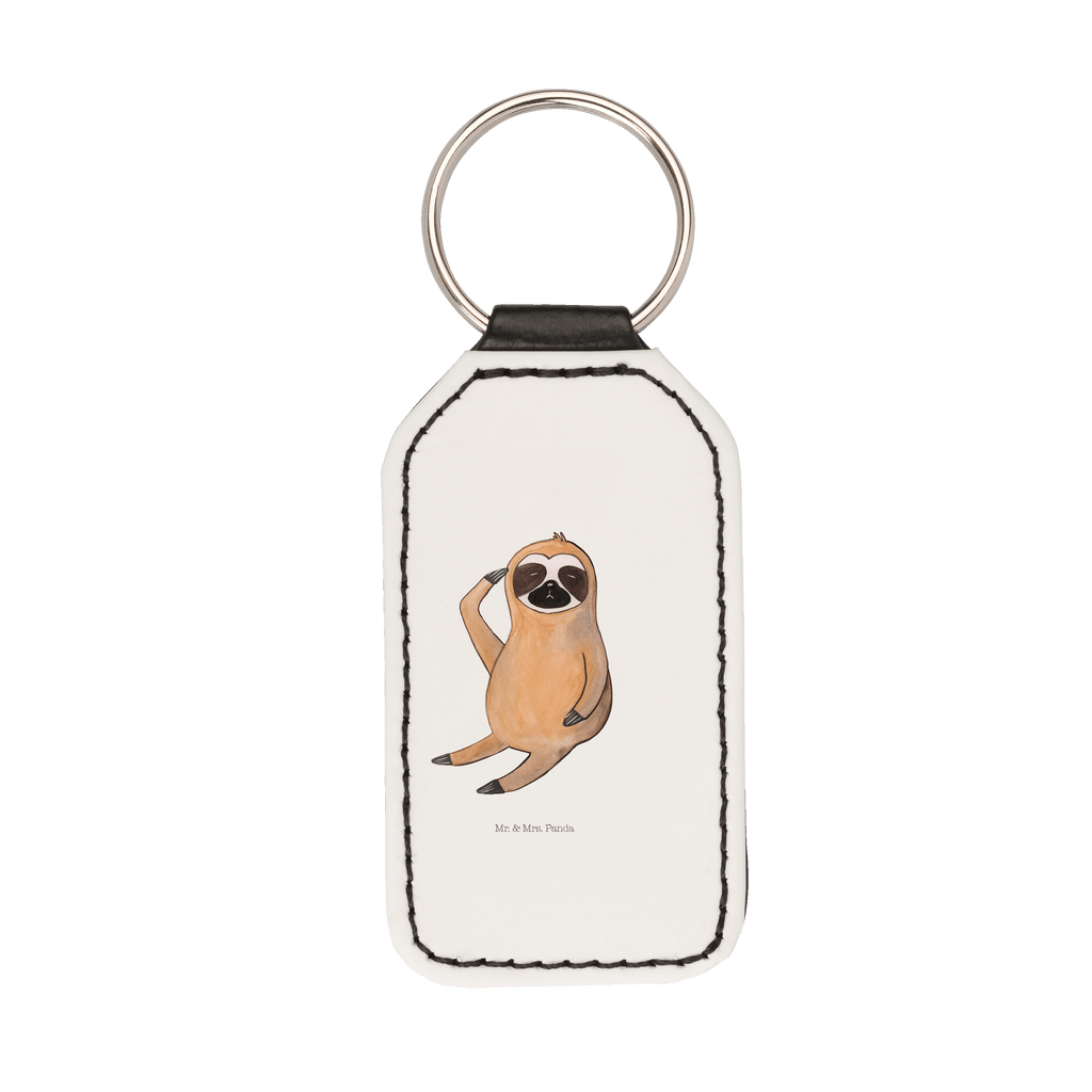 Rechteckig Schlüsselanhänger Faultier Vogel zeigen Schlüsselanhänger, Anhänger, Taschenanhänger, Glücksbringer, Schutzengel, Faultier, Faultier Geschenk, Faultier Deko, Faultiere, faul, Lieblingstier, Spinner, früher Vogel, der frühe Vogel, Frühaufsteher, Morgenmuffel, Vogel, Faultierwelt