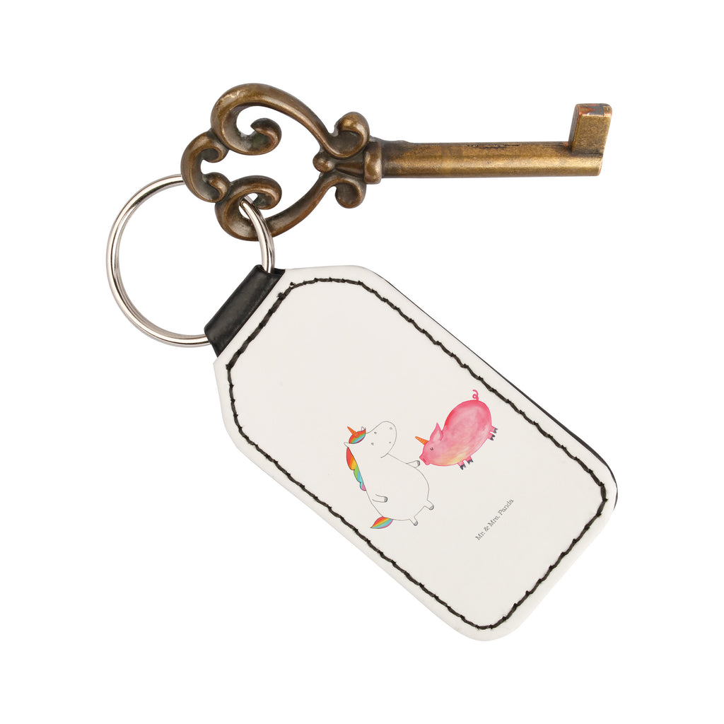 Rechteckig Schlüsselanhänger Einhorn + Schweinhorn Schlüsselanhänger, Anhänger, Taschenanhänger, Glücksbringer, Schutzengel, Einhorn, Einhörner, Einhorn Deko, Pegasus, Unicorn, Freundschaft, Schweinhorn, Schwein, Freundin, Schweinchen