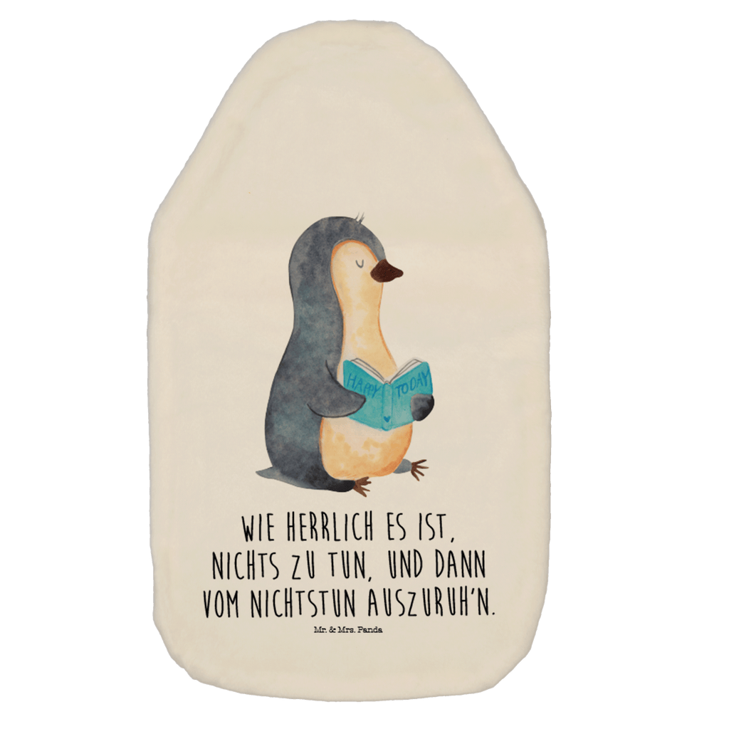 Wärmflasche Pinguin Buch Wärmekissen, Kinderwärmflasche, Körnerkissen, Wärmflaschenbezug, Wärmflasche mit Bezug, Pinguin, Pinguine, Buch, Lesen, Bücherwurm, Nichtstun, Faulenzen, Ferien, Urlaub, Freizeit