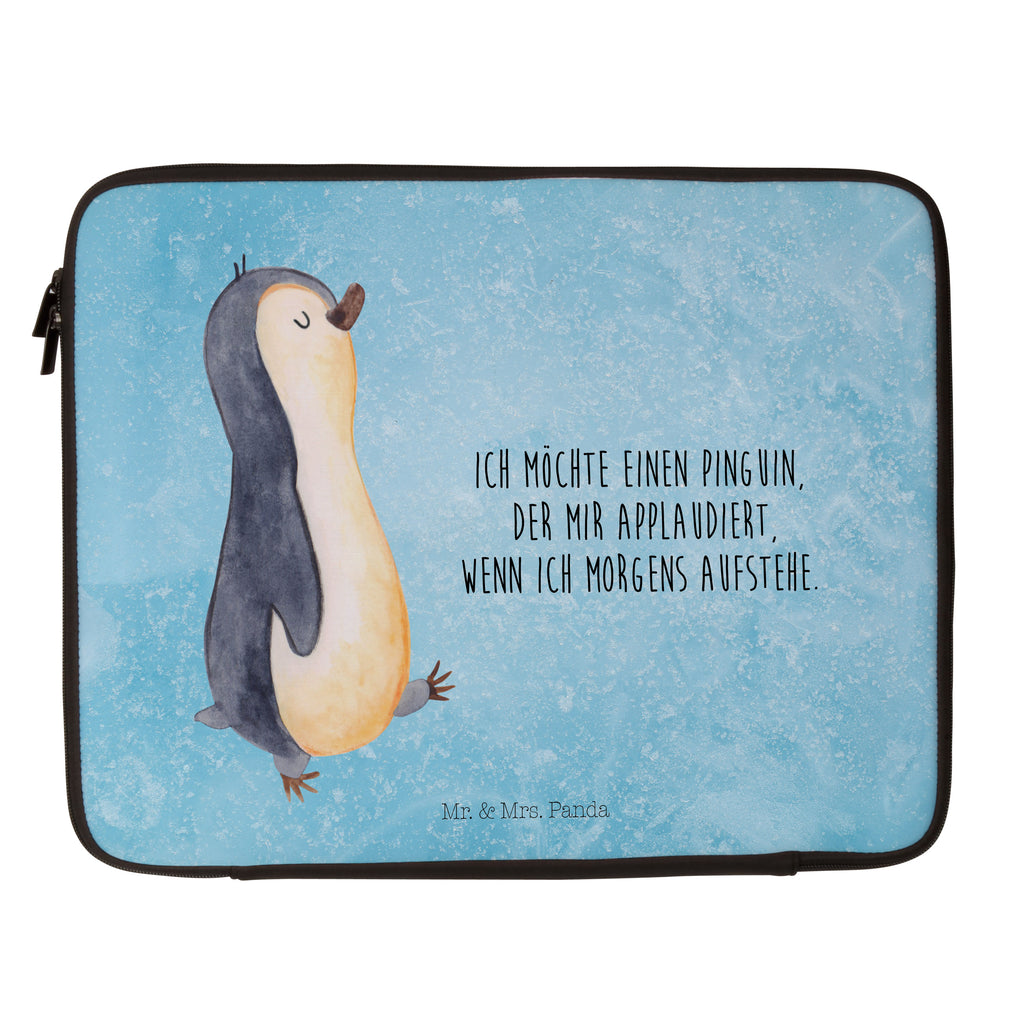 33 x 42 Notebook Tasche Pinguin marschierend Notebook Tasche, Laptop, Computertasche, Tasche, Schutzhülle, Pinguin, Pinguine, Frühaufsteher, Langschläfer, Bruder, Schwester, Familie