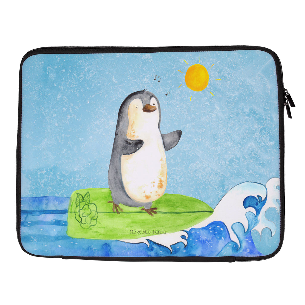 27 x 36 Notebook Tasche  Pinguin Surfer Notebook Tasche, Laptop, Computertasche, Tasche, Damen, Schutzhülle, Pinguin, Pinguine, surfen, Surfer, Hawaii, Urlaub, Wellen, Wellen reiten, Portugal