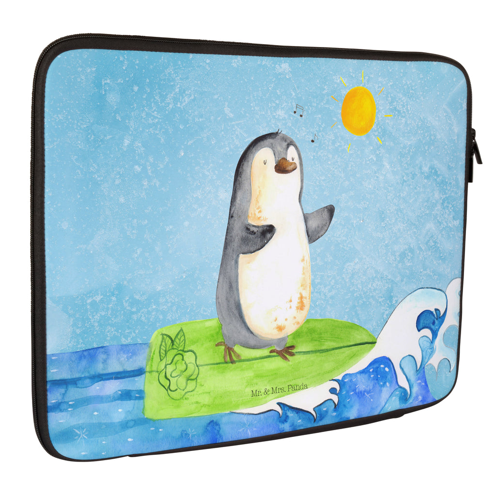 27 x 36 Notebook Tasche  Pinguin Surfer Notebook Tasche, Laptop, Computertasche, Tasche, Damen, Schutzhülle, Pinguin, Pinguine, surfen, Surfer, Hawaii, Urlaub, Wellen, Wellen reiten, Portugal