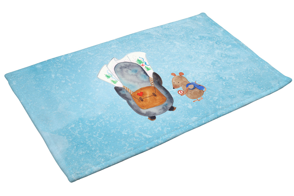 Gäste Handtuch Pinguin & Maus Wanderer Gästetuch, Reisehandtuch, Sport Handtuch, Frottier, Kinder Handtuch, Pinguin, Pinguine, Abenteurer, Abenteuer, Roadtrip, Ausflug, Wanderlust, wandern