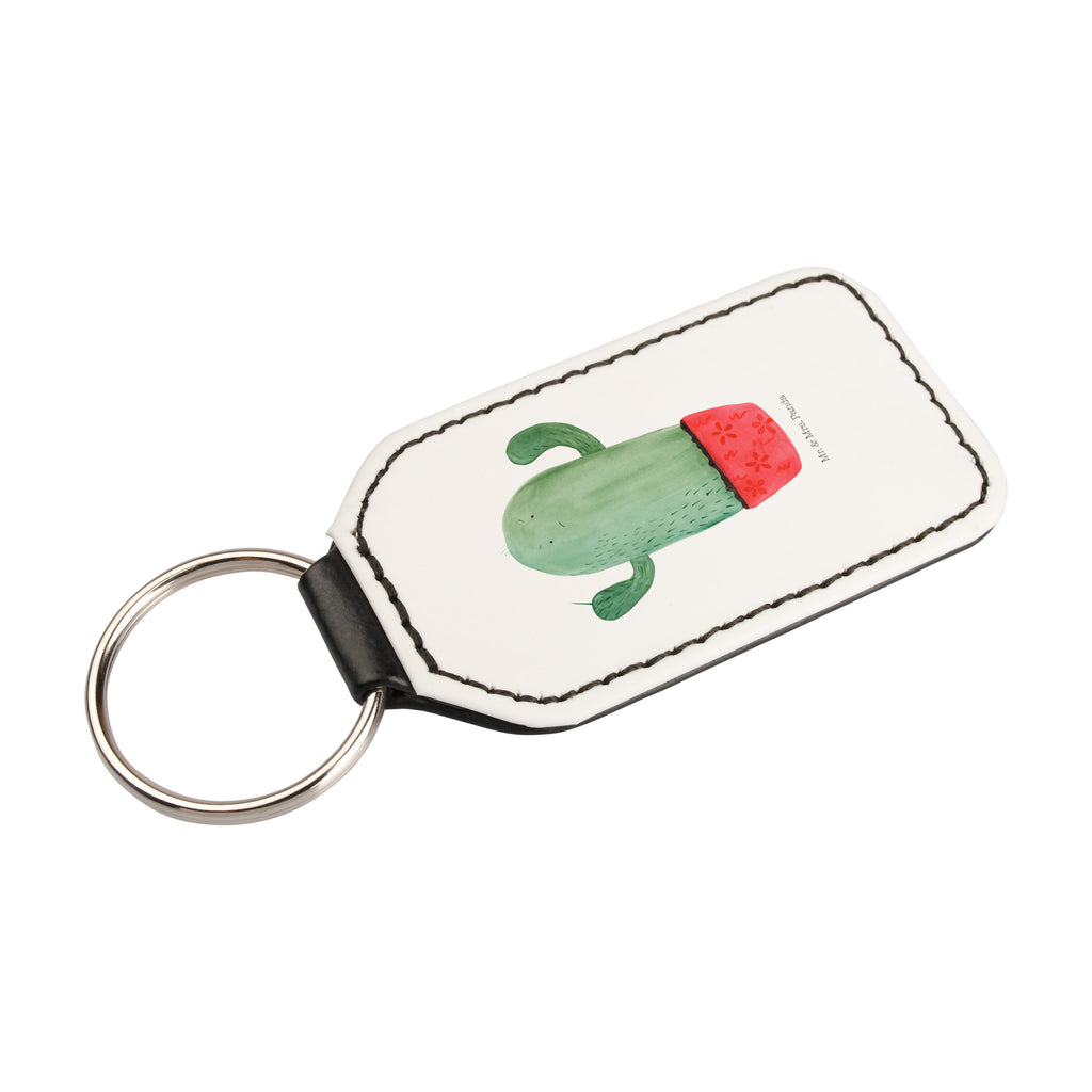 Rechteckig Schlüsselanhänger Kaktus wütend Schlüsselanhänger, Anhänger, Taschenanhänger, Glücksbringer, Schutzengel, Kaktus, Kakteen, ärgern, Büro, Schule, Büroalltag, Chefin, Kollege, Kollegin, wütend