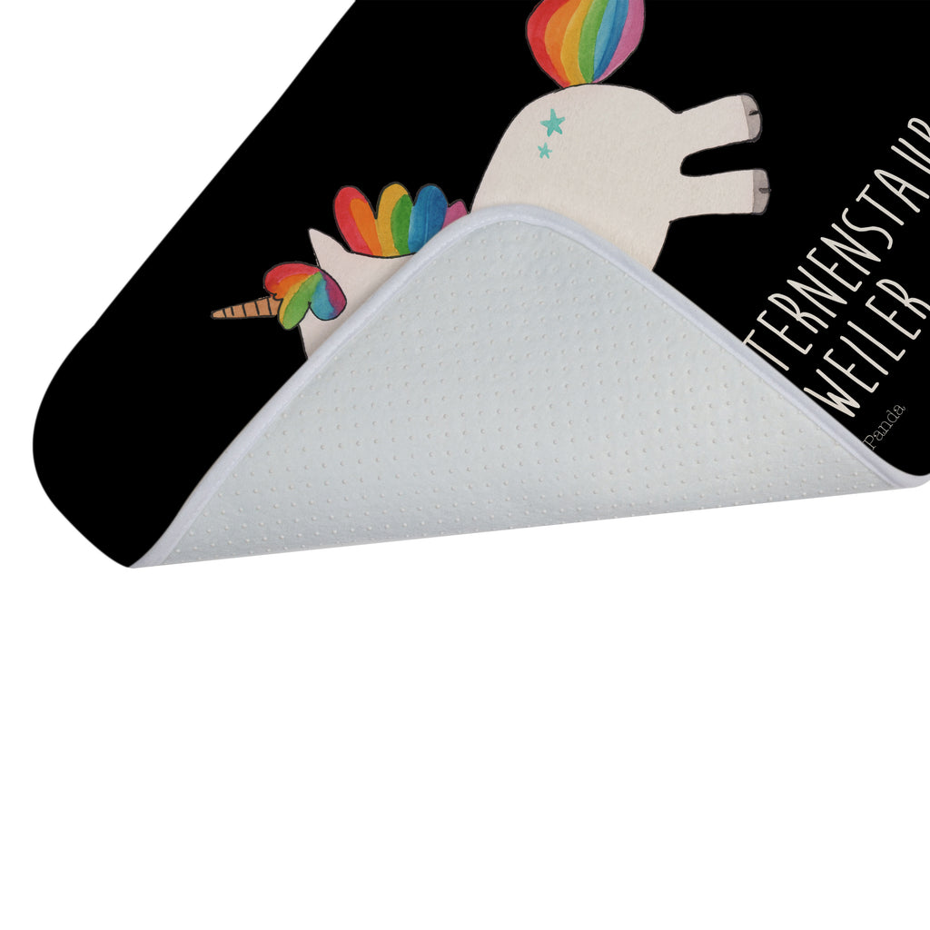 Badvorleger Einhorn Happy Badematte, Badteppich, Duschvorleger, Badezimmerteppich, Badezimmermatte, Badvorleger, Duschmatte, Duschteppich, Einhorn, Einhörner, Einhorn Deko, Pegasus, Unicorn, glücklich, fröhlich, Spaß, Freude, Lebensfreude, witzig, spannend, Lächeln, Lachen