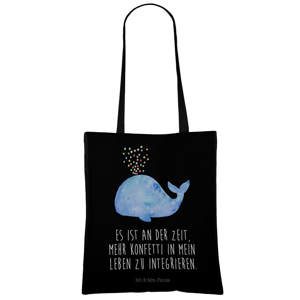 Tragetasche Wal Konfetti Beuteltasche, Beutel, Einkaufstasche, Jutebeutel, Stoffbeutel, Meerestiere, Meer, Urlaub, Wal, Konfetti, Wale, Motivation, Neuanfang, Trennung, Diät, Abnehmen, Neustart, Lebensabschnitt, Geburtstag