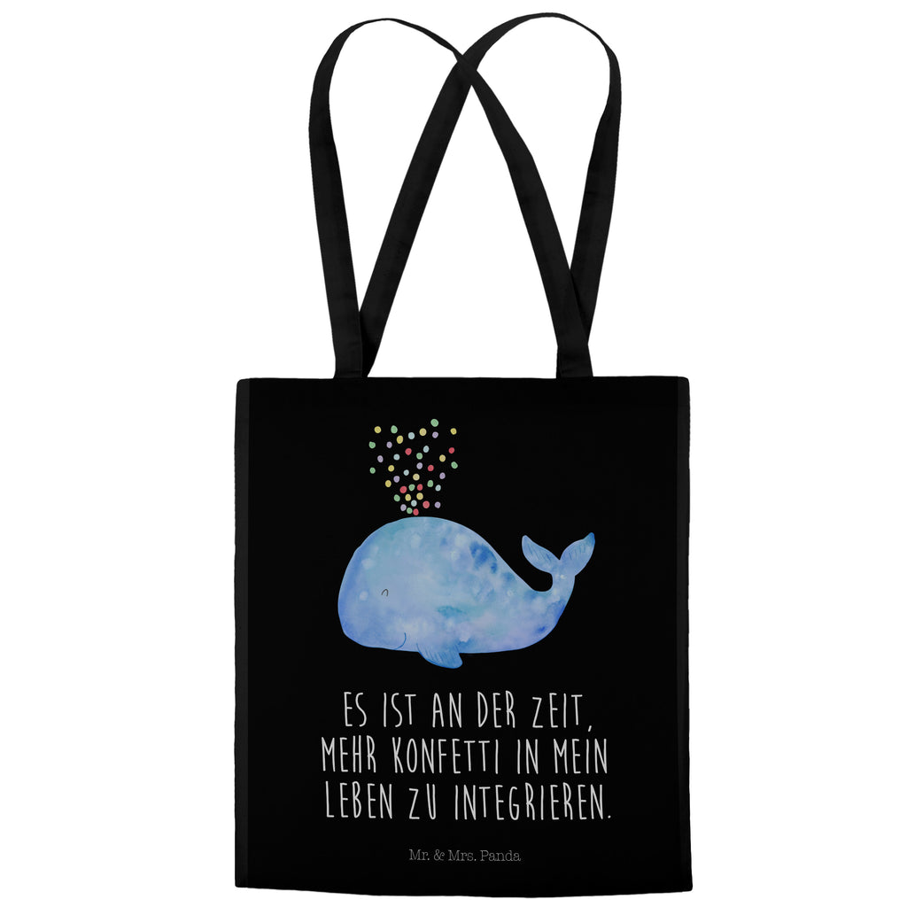 Tragetasche Wal Konfetti Beuteltasche, Beutel, Einkaufstasche, Jutebeutel, Stoffbeutel, Meerestiere, Meer, Urlaub, Wal, Konfetti, Wale, Motivation, Neuanfang, Trennung, Diät, Abnehmen, Neustart, Lebensabschnitt, Geburtstag