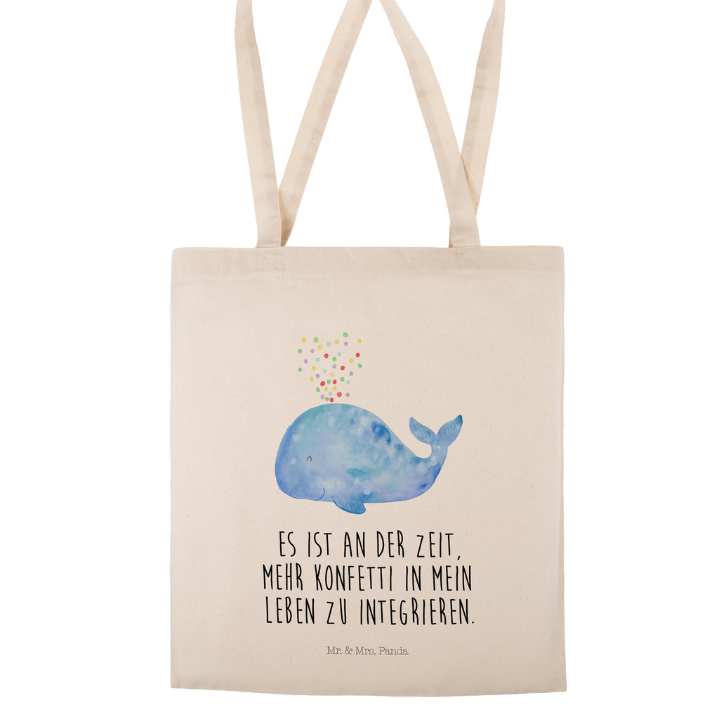 Tragetasche Wal Konfetti Beuteltasche, Beutel, Einkaufstasche, Jutebeutel, Stoffbeutel, Meerestiere, Meer, Urlaub, Wal, Konfetti, Wale, Motivation, Neuanfang, Trennung, Diät, Abnehmen, Neustart, Lebensabschnitt, Geburtstag