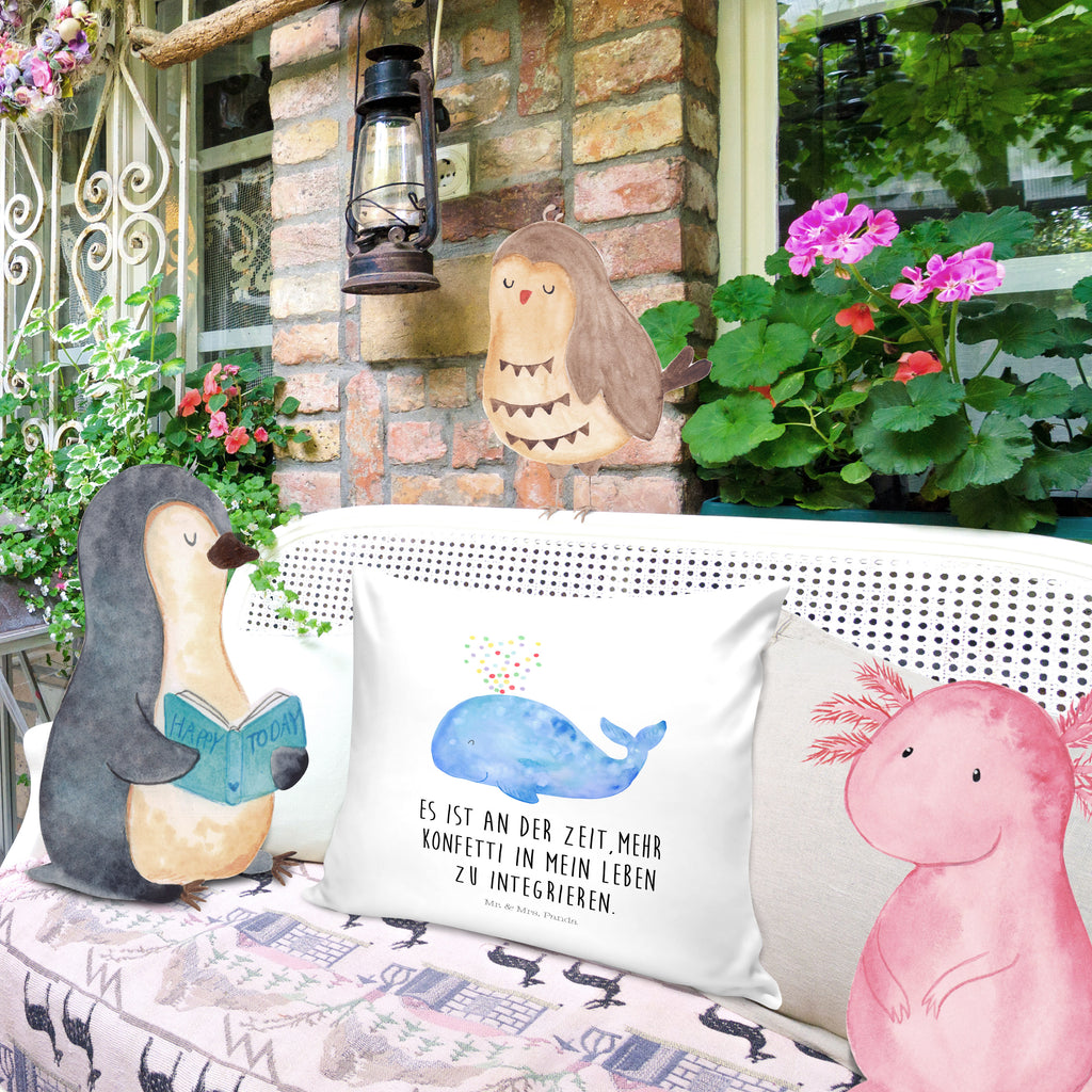 40x40 Kissen Wal Konfetti Kissenhülle, Kopfkissen, Sofakissen, Dekokissen, Motivkissen, Meerestiere, Meer, Urlaub, Wal, Konfetti, Wale, Motivation, Neuanfang, Trennung, Diät, Abnehmen, Neustart, Lebensabschnitt, Geburtstag