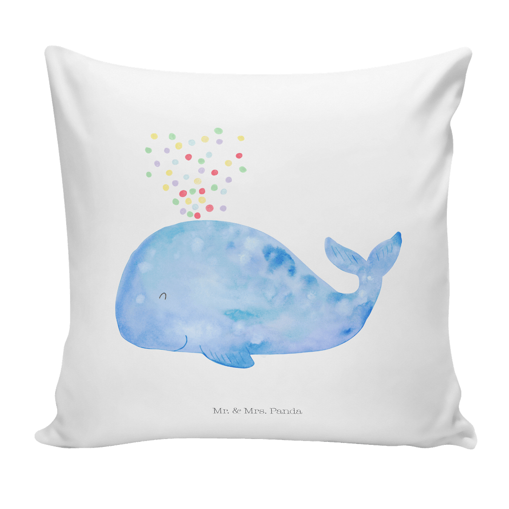 40x40 Kissen Wal Konfetti Kissenhülle, Kopfkissen, Sofakissen, Dekokissen, Motivkissen, Meerestiere, Meer, Urlaub, Wal, Konfetti, Wale, Motivation, Neuanfang, Trennung, Diät, Abnehmen, Neustart, Lebensabschnitt, Geburtstag