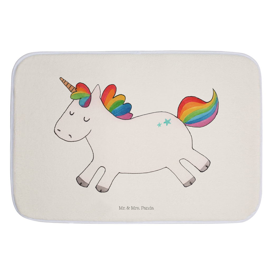 Badvorleger Einhorn Happy Badematte, Badteppich, Duschvorleger, Badezimmerteppich, Badezimmermatte, Badvorleger, Duschmatte, Duschteppich, Einhorn, Einhörner, Einhorn Deko, Pegasus, Unicorn, glücklich, fröhlich, Spaß, Freude, Lebensfreude, witzig, spannend, Lächeln, Lachen