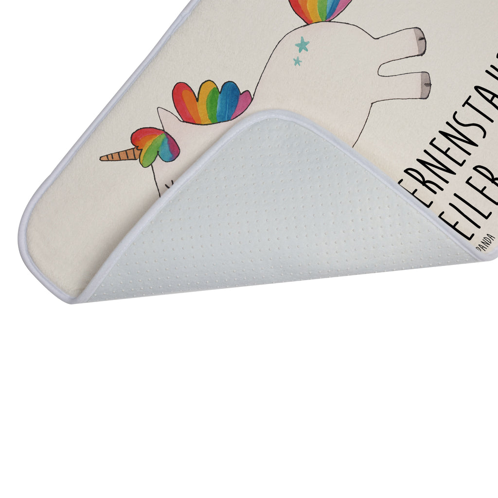 Badvorleger Einhorn Happy Badematte, Badteppich, Duschvorleger, Badezimmerteppich, Badezimmermatte, Badvorleger, Duschmatte, Duschteppich, Einhorn, Einhörner, Einhorn Deko, Pegasus, Unicorn, glücklich, fröhlich, Spaß, Freude, Lebensfreude, witzig, spannend, Lächeln, Lachen