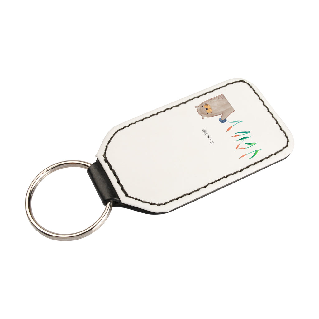 Rechteckig Schlüsselanhänger Otter mit Stein Schlüsselanhänger, Anhänger, Taschenanhänger, Glücksbringer, Schutzengel, Otter, Fischotter, Seeotter, Otter Seeotter See Otter