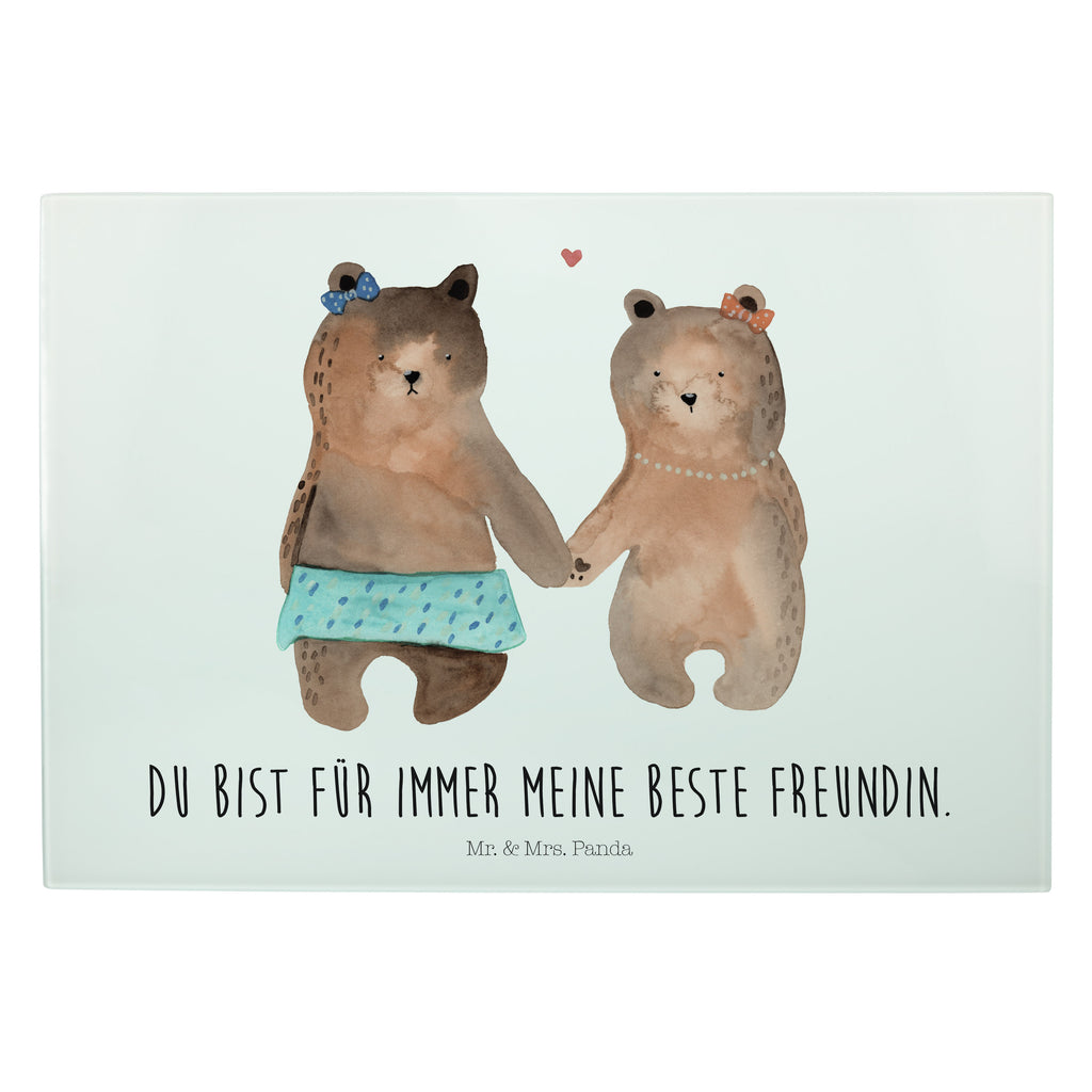 XL Glas Schneidbrett Bär Freundin Glasschneidebrett, Schneidebrett, Frühstücksbrett, Küche, Bär, Teddy, Teddybär, Bär Freundin Beste Freund Liebe Liebesbeweis Verliebt Kumpel Kumpeliene