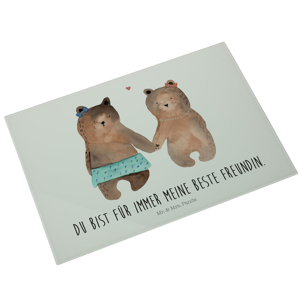 XL Glas Schneidbrett Bär Freundin Glasschneidebrett, Schneidebrett, Frühstücksbrett, Küche, Bär, Teddy, Teddybär, Bär Freundin Beste Freund Liebe Liebesbeweis Verliebt Kumpel Kumpeliene