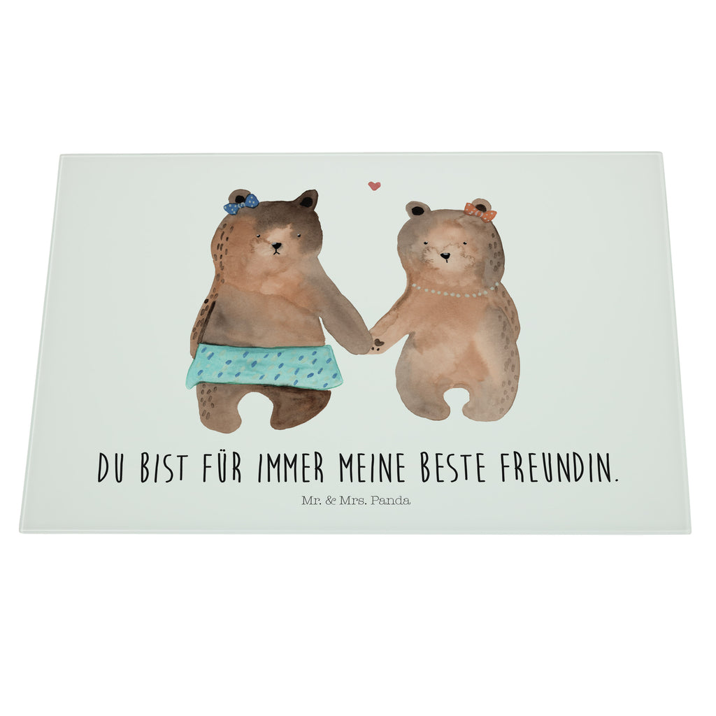 XL Glas Schneidbrett Bär Freundin Glasschneidebrett, Schneidebrett, Frühstücksbrett, Küche, Bär, Teddy, Teddybär, Bär Freundin Beste Freund Liebe Liebesbeweis Verliebt Kumpel Kumpeliene