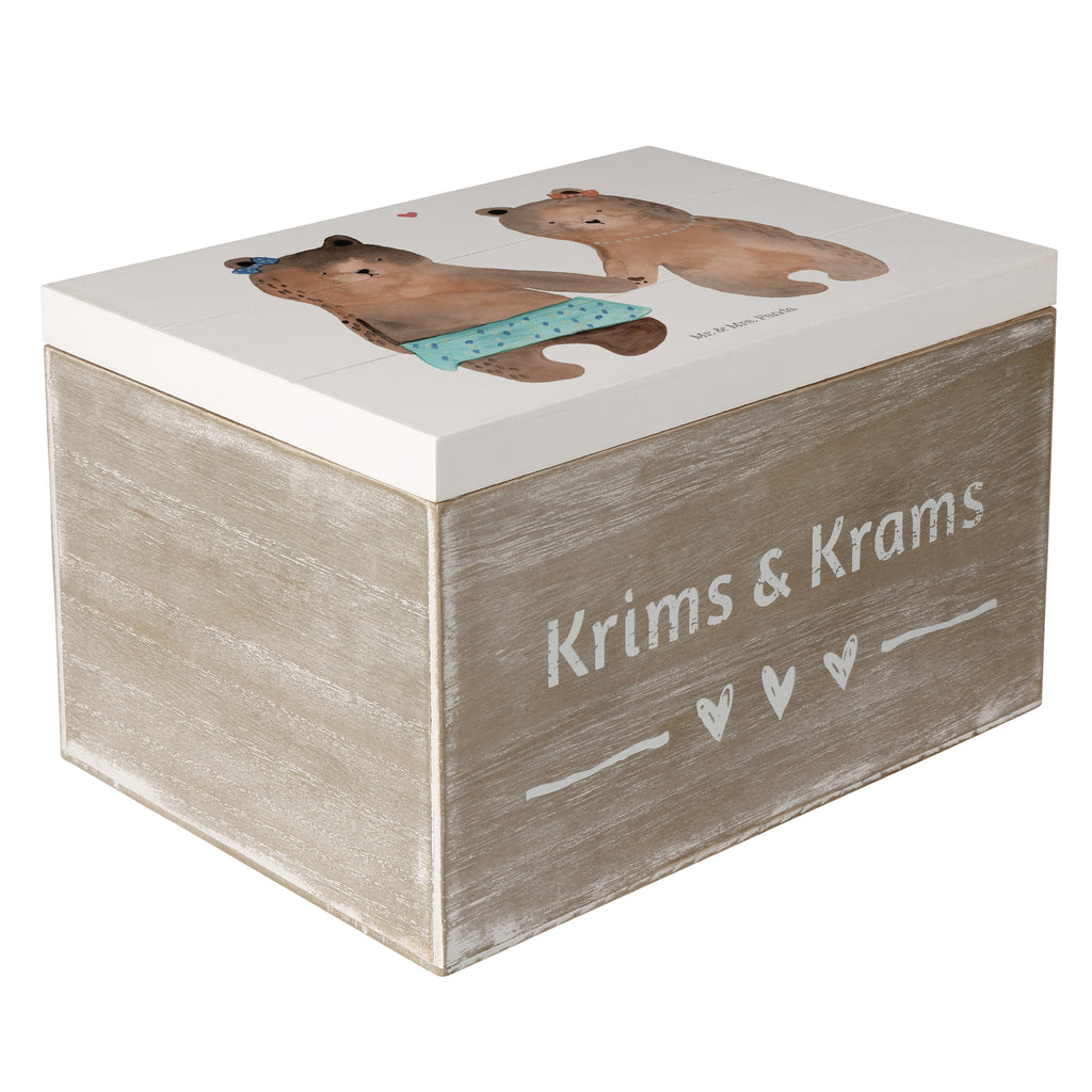 Holzkiste Bär Freundin Holzkiste, Kiste, Schatzkiste, Truhe, Schatulle, XXL, Erinnerungsbox, Erinnerungskiste, Dekokiste, Aufbewahrungsbox, Bär, Teddy, Teddybär, Bär Freundin Beste Freund Liebe Liebesbeweis Verliebt Kumpel Kumpeliene