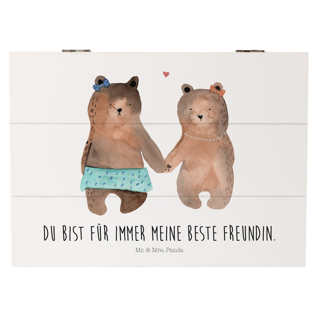 Holzkiste Bär Freundin Holzkiste, Kiste, Schatzkiste, Truhe, Schatulle, XXL, Erinnerungsbox, Erinnerungskiste, Dekokiste, Aufbewahrungsbox, Bär, Teddy, Teddybär, Bär Freundin Beste Freund Liebe Liebesbeweis Verliebt Kumpel Kumpeliene