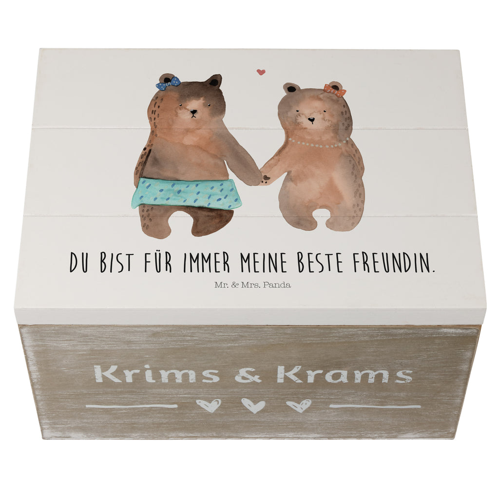 Holzkiste Bär Freundin Holzkiste, Kiste, Schatzkiste, Truhe, Schatulle, XXL, Erinnerungsbox, Erinnerungskiste, Dekokiste, Aufbewahrungsbox, Bär, Teddy, Teddybär, Bär Freundin Beste Freund Liebe Liebesbeweis Verliebt Kumpel Kumpeliene
