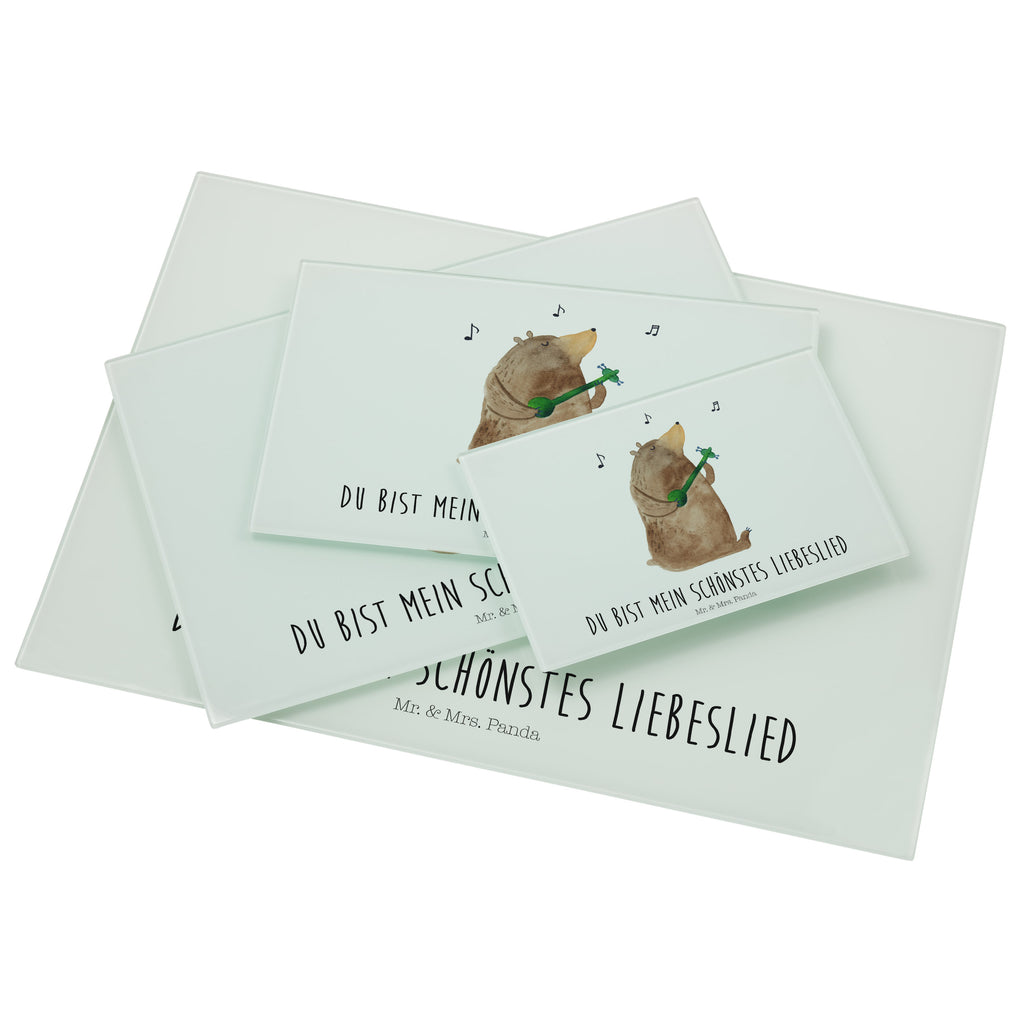XL Glas Schneidbrett Bär Lied Glasschneidebrett, Schneidebrett, Frühstücksbrett, Küche, Bär, Teddy, Teddybär, Bärchen, Bear, Liebeslied, Lied, Song, Valentinstag, Valentine, Geschenk, Partner, Liebe, Freundin, Frau, Herz, Spruch