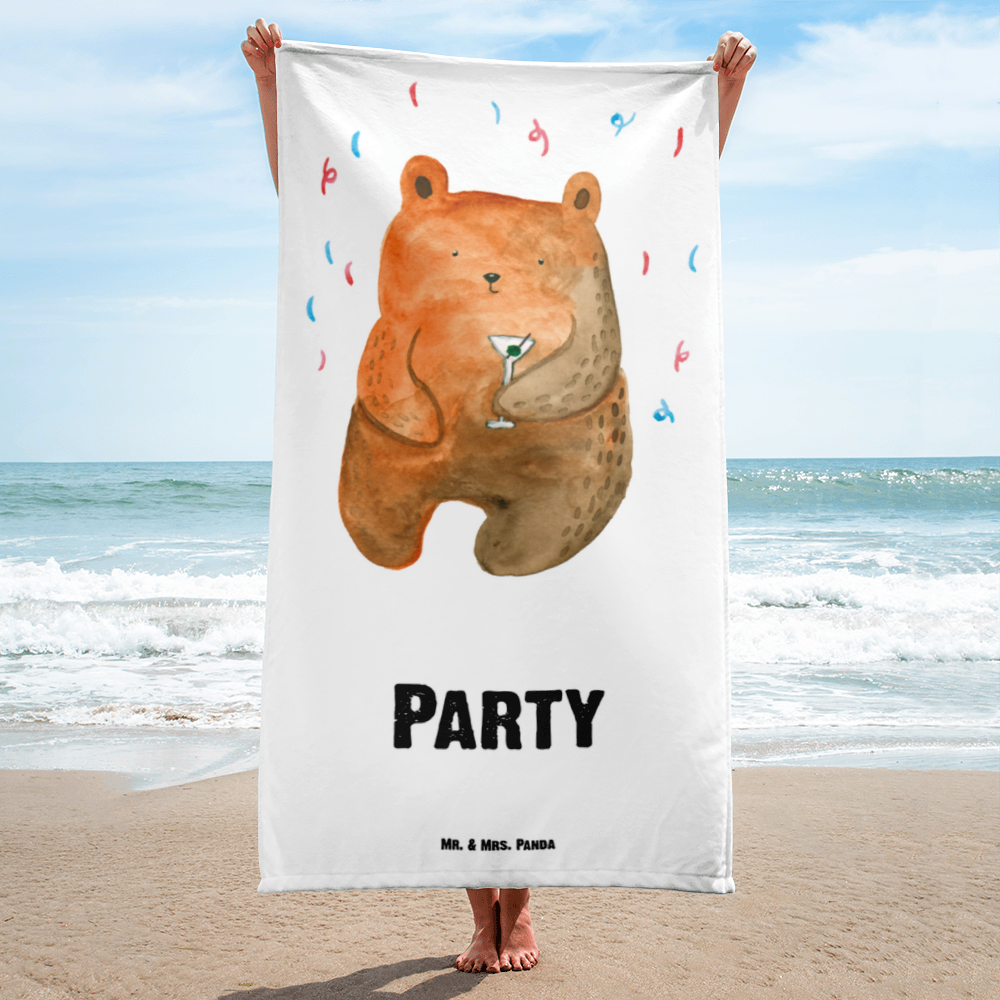XL Badehandtuch Bär Party Handtuch, Badetuch, Duschtuch, Strandtuch, Saunatuch, Bär, Teddy, Teddybär, Geburtstag, Geburtstagsgeschenk, Geschenk, Party, Feiern, Abfeiern, Mitbringsel, Gute Laune, Lustig