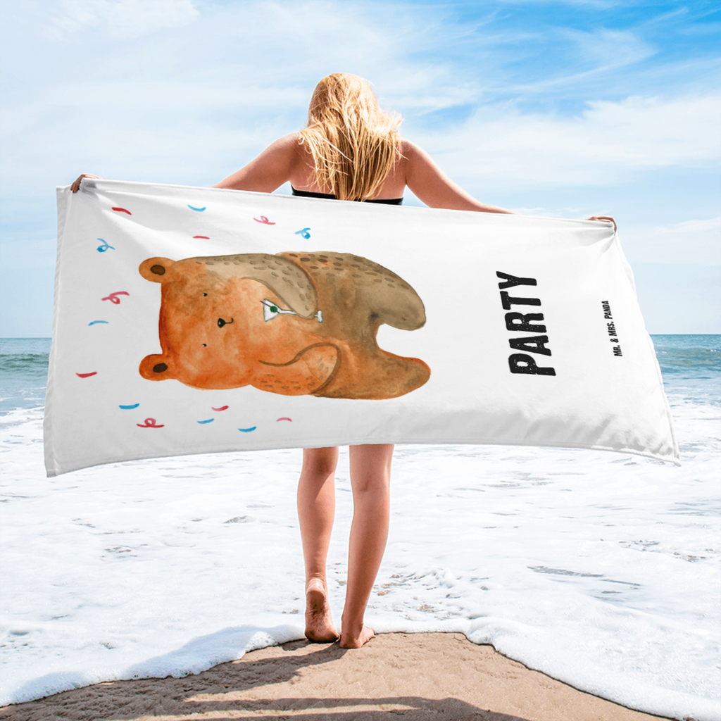 XL Badehandtuch Bär Party Handtuch, Badetuch, Duschtuch, Strandtuch, Saunatuch, Bär, Teddy, Teddybär, Geburtstag, Geburtstagsgeschenk, Geschenk, Party, Feiern, Abfeiern, Mitbringsel, Gute Laune, Lustig