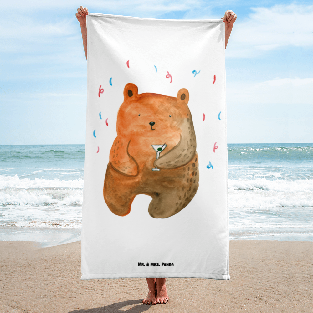 XL Badehandtuch Bär Party Handtuch, Badetuch, Duschtuch, Strandtuch, Saunatuch, Bär, Teddy, Teddybär, Geburtstag, Geburtstagsgeschenk, Geschenk, Party, Feiern, Abfeiern, Mitbringsel, Gute Laune, Lustig