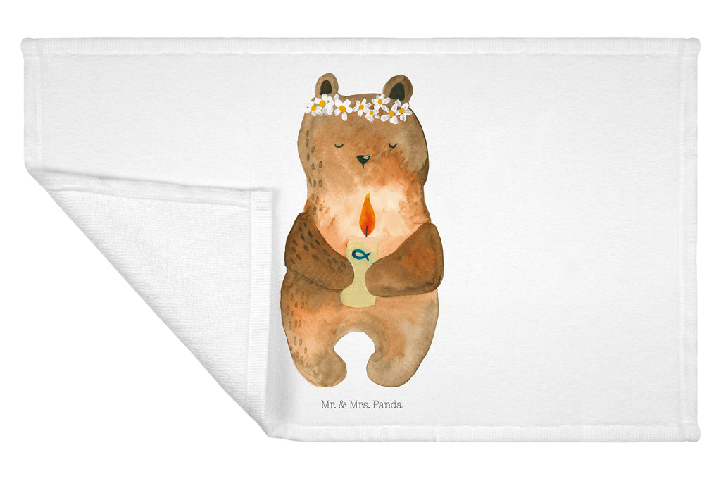 Gäste Handtuch Kommunion-Bär Gästetuch, Reisehandtuch, Sport Handtuch, Frottier, Kinder Handtuch, Bär, Teddy, Teddybär, Kommunion, Gottes Segen, Taufkerze, katholisch