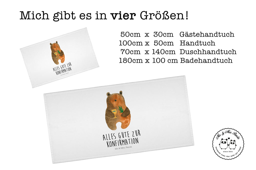 Gäste Handtuch Konfirmation-Bär Gästetuch, Reisehandtuch, Sport Handtuch, Frottier, Kinder Handtuch, Bär, Teddy, Teddybär, Konfirmation, Kirche, evangelisch, Gottesdienst