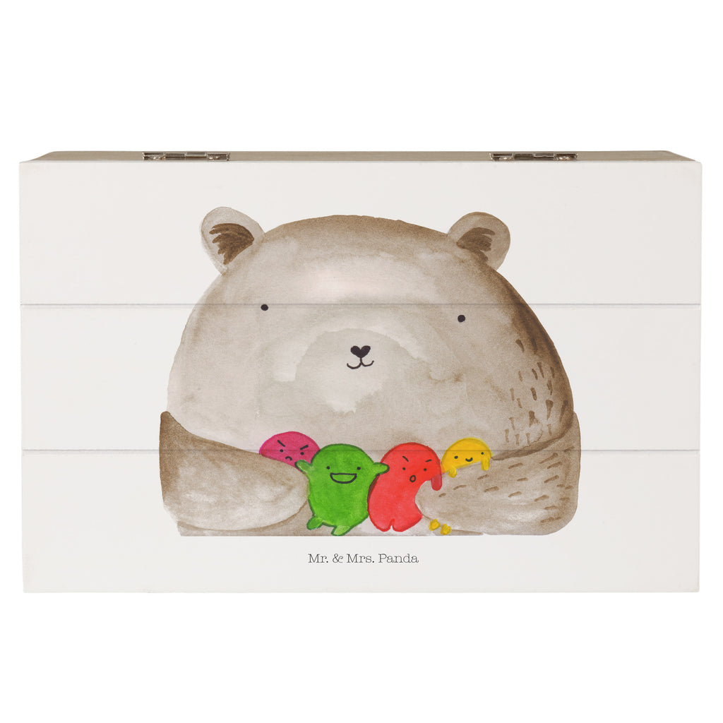 Holzkiste Bär Gefühl Holzkiste, Kiste, Schatzkiste, Truhe, Schatulle, XXL, Erinnerungsbox, Erinnerungskiste, Dekokiste, Aufbewahrungsbox, Bär, Teddy, Teddybär, Wahnsinn, Verrückt, Durchgedreht
