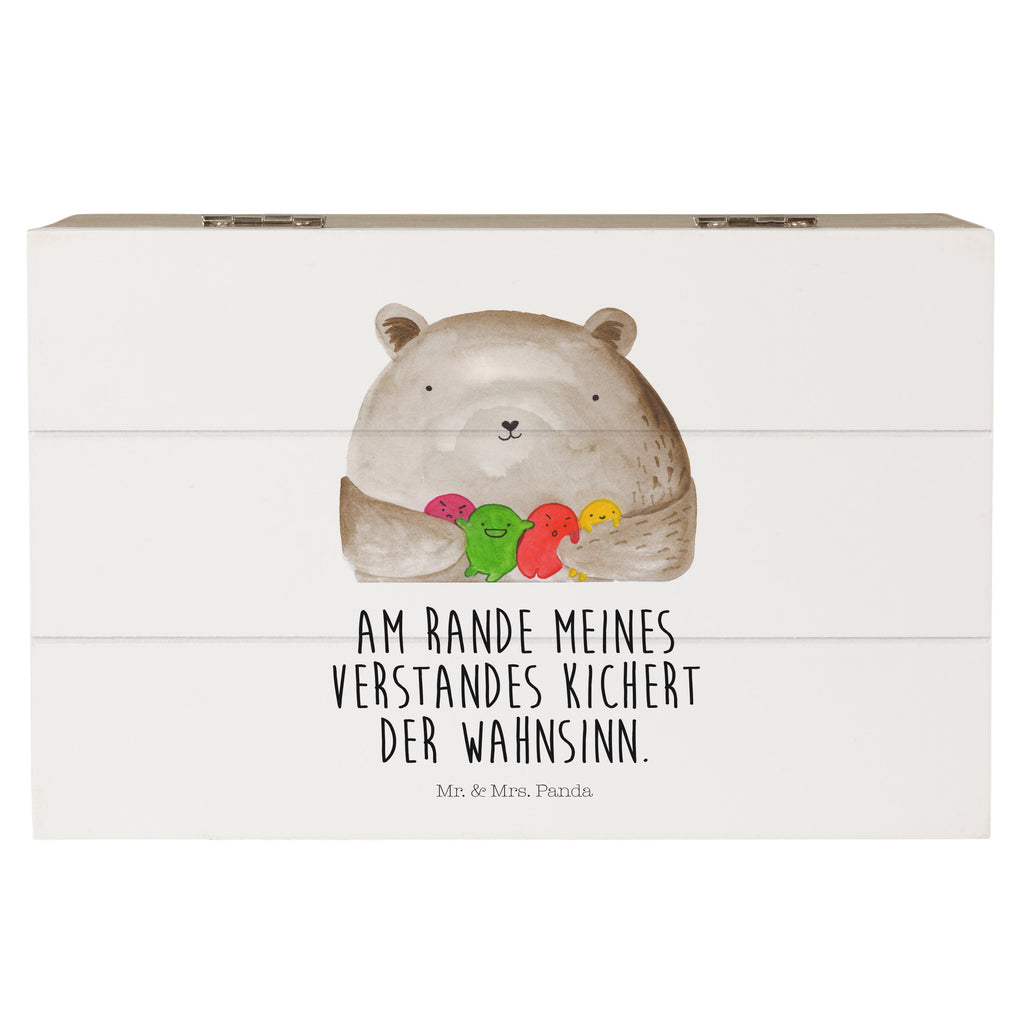 Holzkiste Bär Gefühl Holzkiste, Kiste, Schatzkiste, Truhe, Schatulle, XXL, Erinnerungsbox, Erinnerungskiste, Dekokiste, Aufbewahrungsbox, Bär, Teddy, Teddybär, Wahnsinn, Verrückt, Durchgedreht