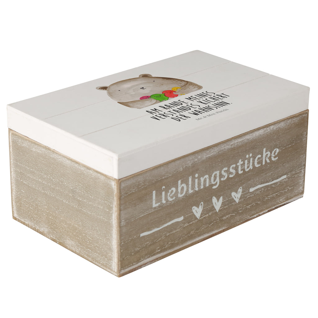 Holzkiste Bär Gefühl Holzkiste, Kiste, Schatzkiste, Truhe, Schatulle, XXL, Erinnerungsbox, Erinnerungskiste, Dekokiste, Aufbewahrungsbox, Bär, Teddy, Teddybär, Wahnsinn, Verrückt, Durchgedreht