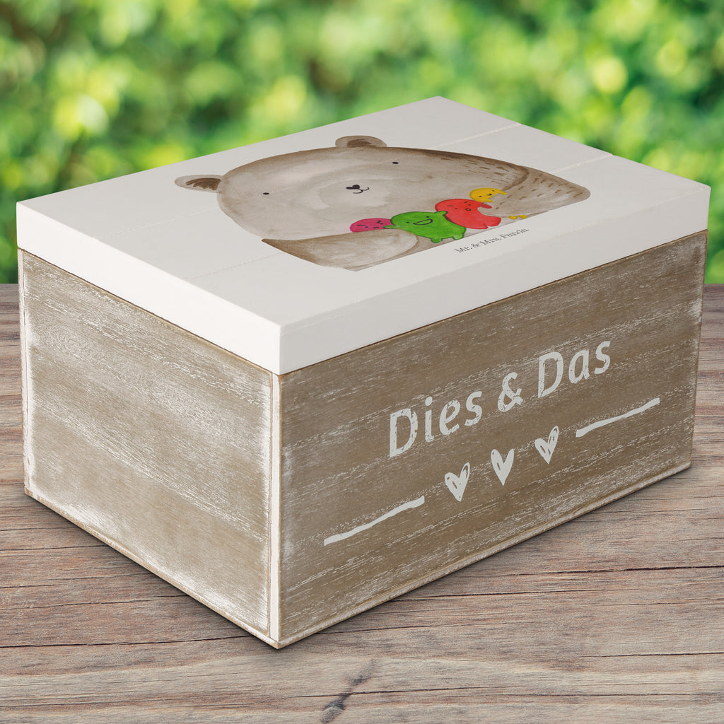 Holzkiste Bär Gefühl Holzkiste, Kiste, Schatzkiste, Truhe, Schatulle, XXL, Erinnerungsbox, Erinnerungskiste, Dekokiste, Aufbewahrungsbox, Bär, Teddy, Teddybär, Wahnsinn, Verrückt, Durchgedreht