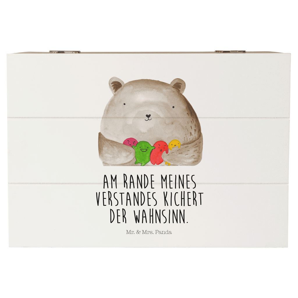 Holzkiste Bär Gefühl Holzkiste, Kiste, Schatzkiste, Truhe, Schatulle, XXL, Erinnerungsbox, Erinnerungskiste, Dekokiste, Aufbewahrungsbox, Bär, Teddy, Teddybär, Wahnsinn, Verrückt, Durchgedreht