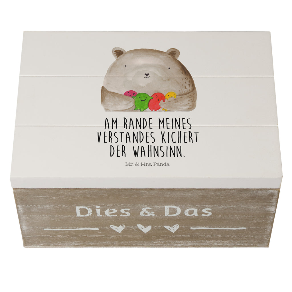 Holzkiste Bär Gefühl Holzkiste, Kiste, Schatzkiste, Truhe, Schatulle, XXL, Erinnerungsbox, Erinnerungskiste, Dekokiste, Aufbewahrungsbox, Bär, Teddy, Teddybär, Wahnsinn, Verrückt, Durchgedreht