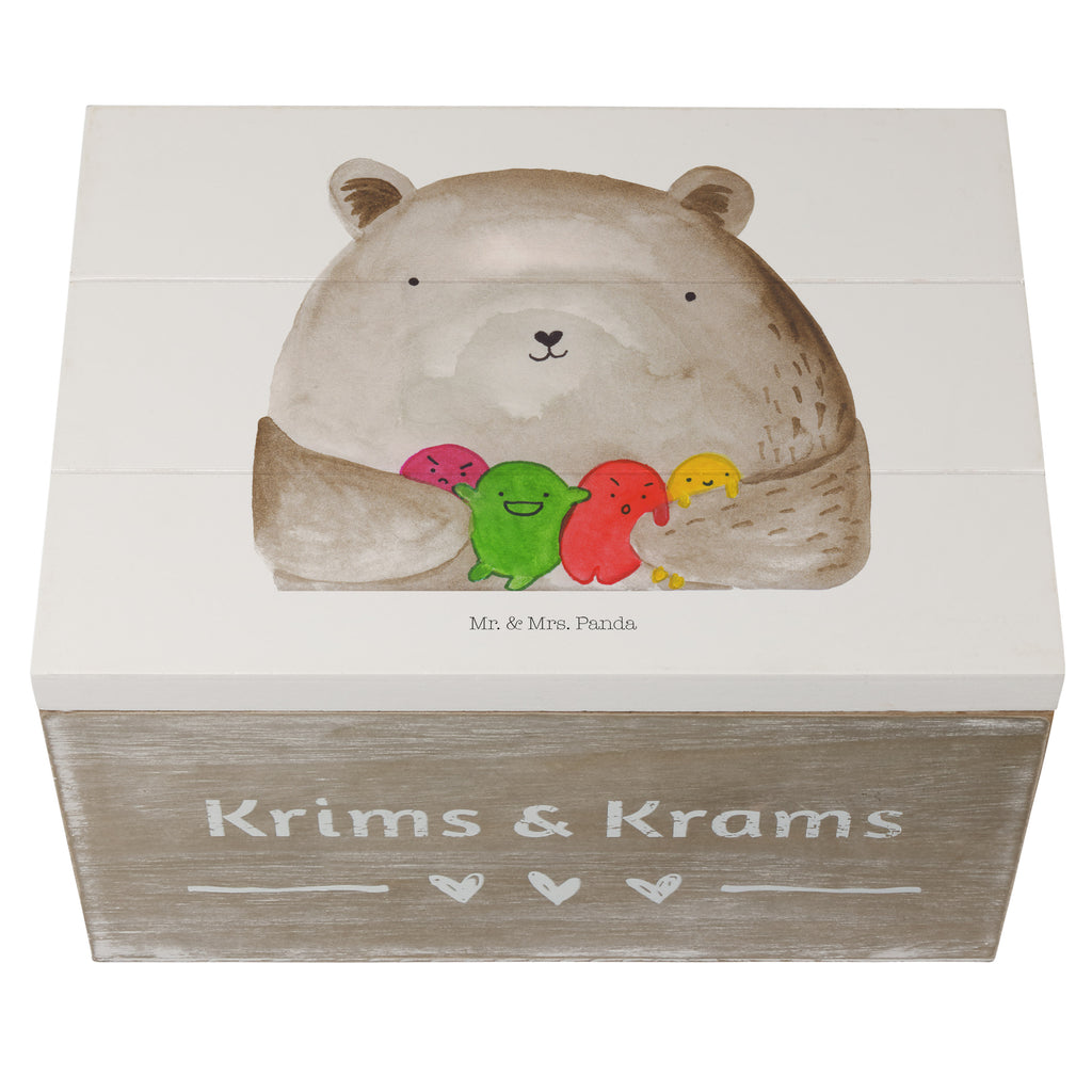 Holzkiste Bär Gefühl Holzkiste, Kiste, Schatzkiste, Truhe, Schatulle, XXL, Erinnerungsbox, Erinnerungskiste, Dekokiste, Aufbewahrungsbox, Bär, Teddy, Teddybär, Wahnsinn, Verrückt, Durchgedreht