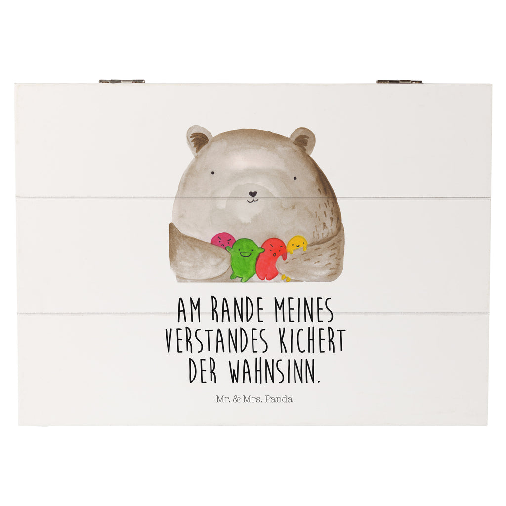 Holzkiste Bär Gefühl Holzkiste, Kiste, Schatzkiste, Truhe, Schatulle, XXL, Erinnerungsbox, Erinnerungskiste, Dekokiste, Aufbewahrungsbox, Bär, Teddy, Teddybär, Wahnsinn, Verrückt, Durchgedreht