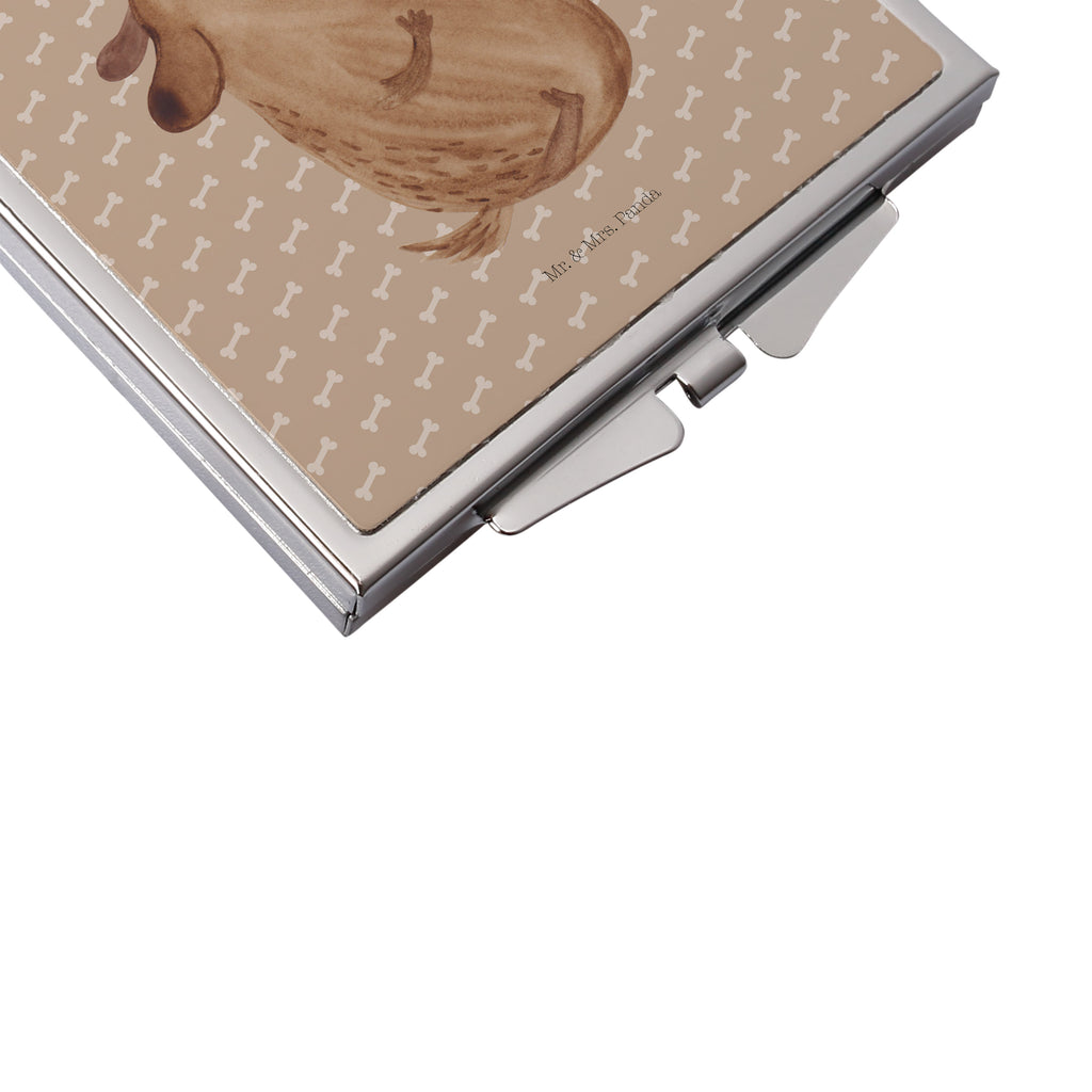Handtaschenspiegel quadratisch Hund Keks Spiegel, Handtasche, Quadrat, silber, schminken, Schminkspiegel, Hund, Hundemotiv, Haustier, Hunderasse, Tierliebhaber, Hundebesitzer, Sprüche, Hundekekse, Leckerli, Hundeleckerli, Hundesnacks