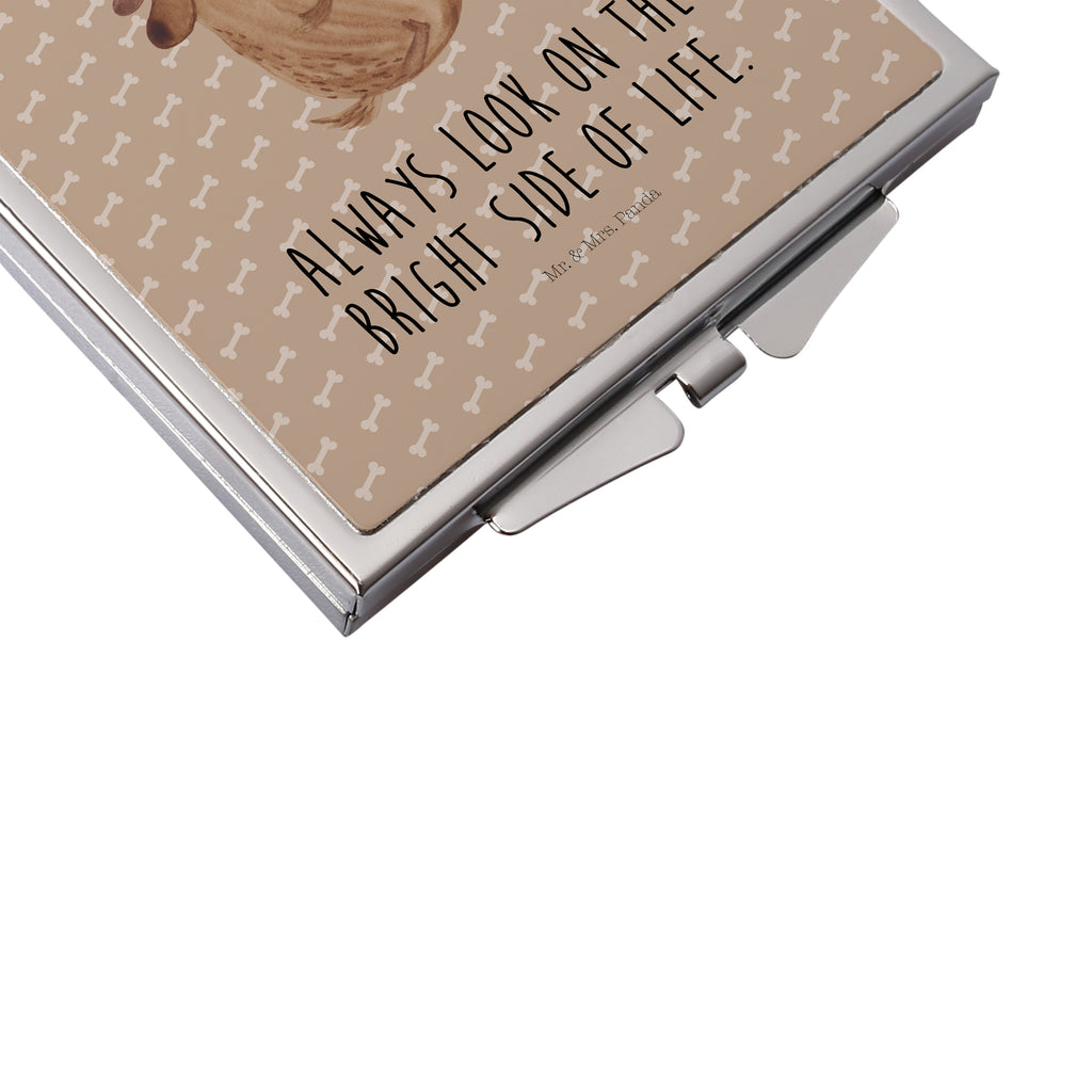 Handtaschenspiegel quadratisch Hund Keks Spiegel, Handtasche, Quadrat, silber, schminken, Schminkspiegel, Hund, Hundemotiv, Haustier, Hunderasse, Tierliebhaber, Hundebesitzer, Sprüche, Hundekekse, Leckerli, Hundeleckerli, Hundesnacks