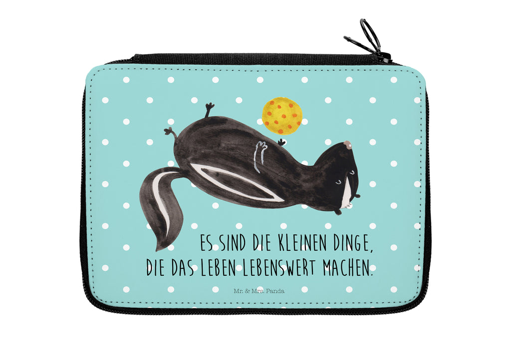 Federmappe Stinktier Ball Federmappe, Stiftetasche, Stifte Etui, Schule, Einschulung, Geschenk, Kind, Schüler, Schülerin, Stifterolle, Federmäppchen, Motiv, Grundschule, Federmäppchen bedruckt, Büro Stifte Etui, Bestückte Federmappe, Kinder Federmappe, Federmappe Einschulung, Stinktier, Skunk, Wildtier, Raubtier, Stinker, Stinki, verspielt, Weisheit