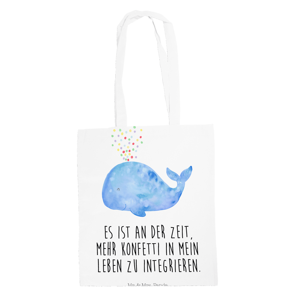 Tragetasche Wal Konfetti Beuteltasche, Beutel, Einkaufstasche, Jutebeutel, Stoffbeutel, Meerestiere, Meer, Urlaub, Wal, Konfetti, Wale, Motivation, Neuanfang, Trennung, Diät, Abnehmen, Neustart, Lebensabschnitt, Geburtstag