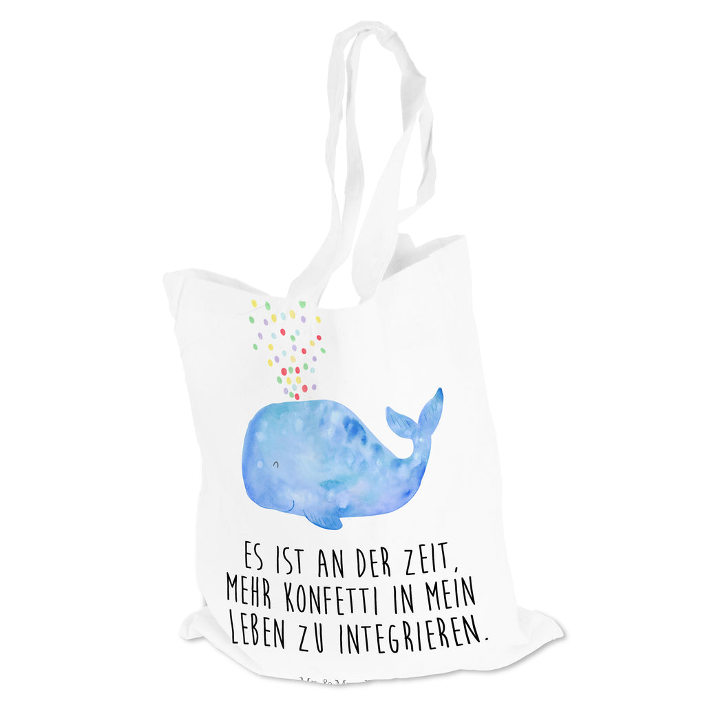Tragetasche Wal Konfetti Beuteltasche, Beutel, Einkaufstasche, Jutebeutel, Stoffbeutel, Meerestiere, Meer, Urlaub, Wal, Konfetti, Wale, Motivation, Neuanfang, Trennung, Diät, Abnehmen, Neustart, Lebensabschnitt, Geburtstag