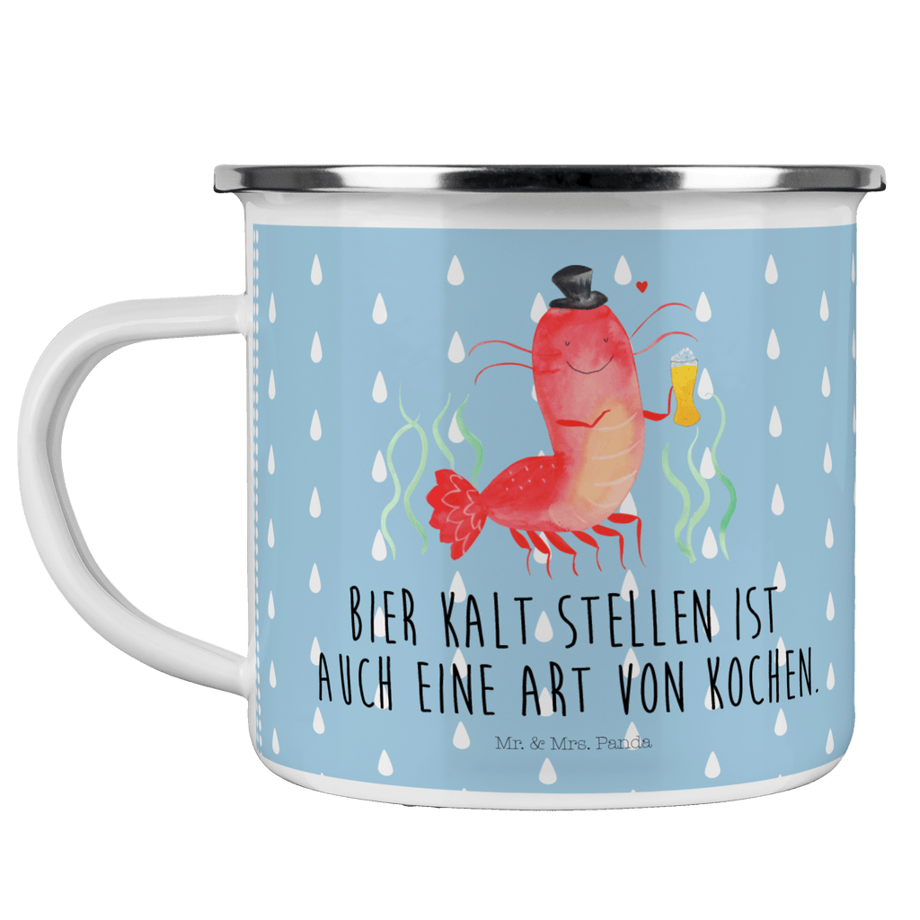 Camping Emaille Tasse Hummer mit Weizen Campingtasse, Trinkbecher, Metalltasse, Outdoor Tasse, Emaille Trinkbecher, Blechtasse Outdoor, Emaille Campingbecher, Edelstahl Trinkbecher, Metalltasse für Camping, Kaffee Blechtasse, Camping Tasse Metall, Meerestiere, Meer, Urlaub, Garnele, Garnelen, Bier, Kochen, Männerhaushalt, Junggeselle, Junggesellin, Bierliebhaber, Kneipe, Gasthaus, Wirtschaft