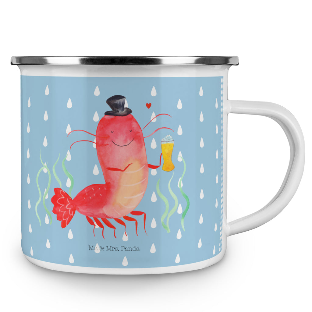 Camping Emaille Tasse Hummer mit Weizen Campingtasse, Trinkbecher, Metalltasse, Outdoor Tasse, Emaille Trinkbecher, Blechtasse Outdoor, Emaille Campingbecher, Edelstahl Trinkbecher, Metalltasse für Camping, Kaffee Blechtasse, Camping Tasse Metall, Meerestiere, Meer, Urlaub, Garnele, Garnelen, Bier, Kochen, Männerhaushalt, Junggeselle, Junggesellin, Bierliebhaber, Kneipe, Gasthaus, Wirtschaft