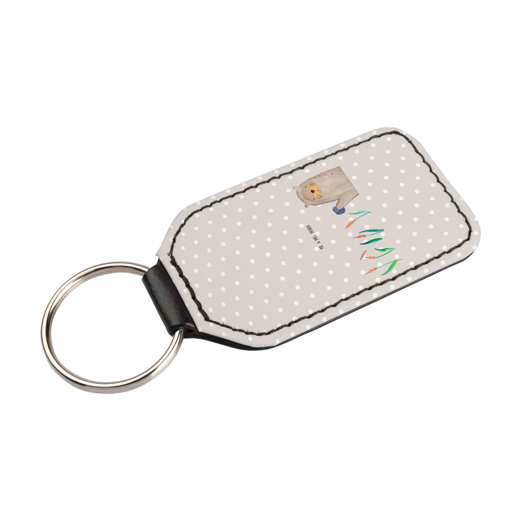 Rechteckig Schlüsselanhänger Otter mit Stein Schlüsselanhänger, Anhänger, Taschenanhänger, Glücksbringer, Schutzengel, Otter, Fischotter, Seeotter, Otter Seeotter See Otter