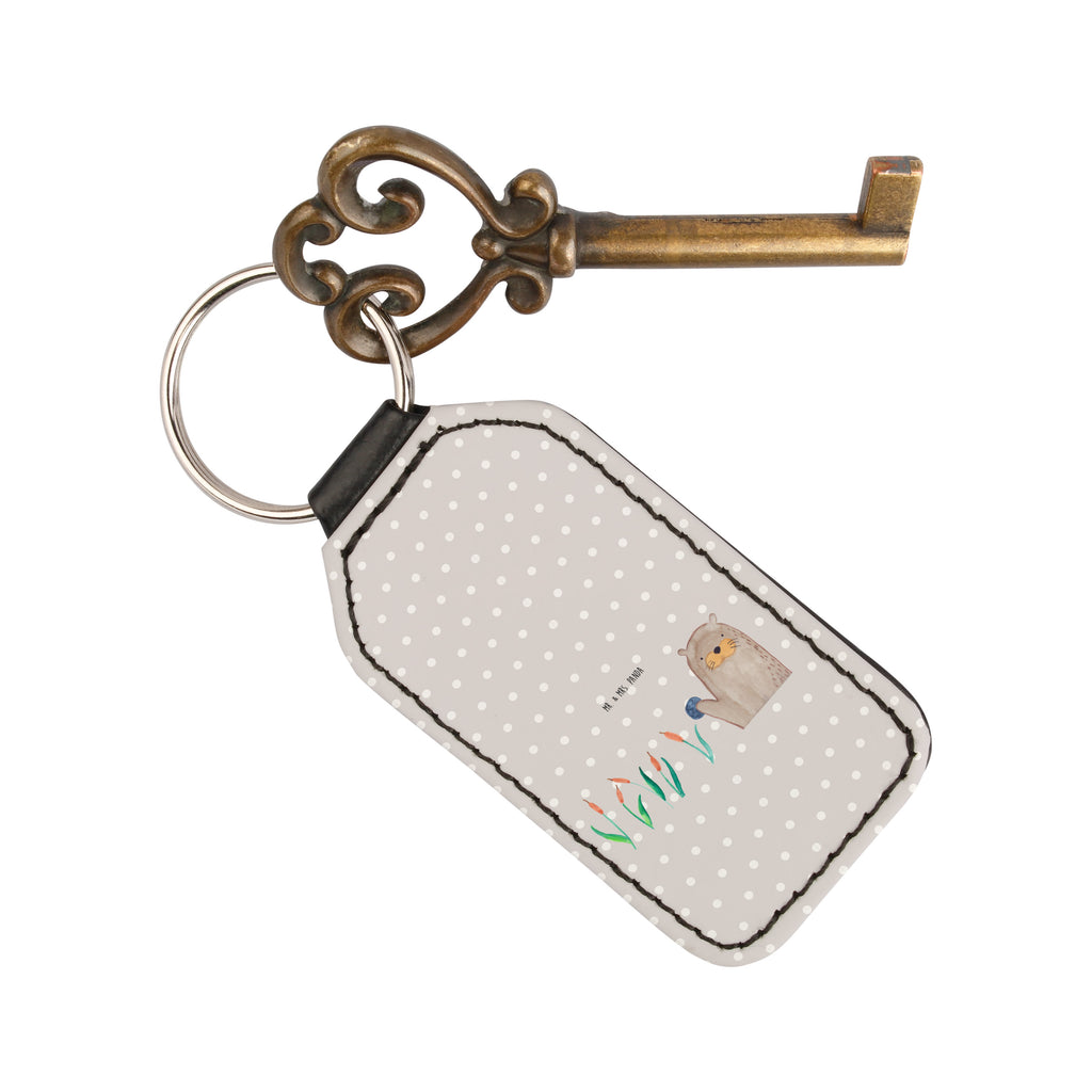 Rechteckig Schlüsselanhänger Otter mit Stein Schlüsselanhänger, Anhänger, Taschenanhänger, Glücksbringer, Schutzengel, Otter, Fischotter, Seeotter, Otter Seeotter See Otter